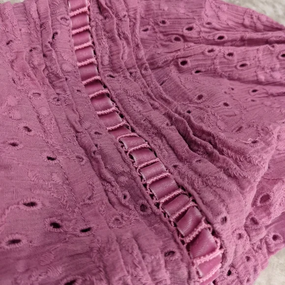 FREE People Darcy Eyelet Blouse Size XS - Picture 8 of 9